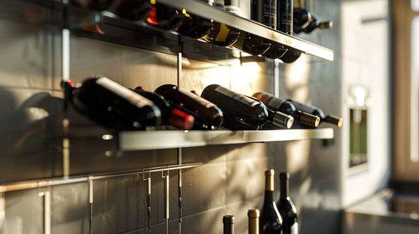 Optimisez votre espace avec un porte-bouteilles mural élégant